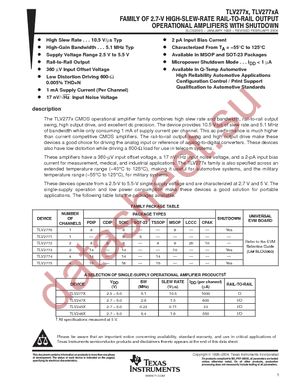 TLV2771CDBVT datasheet  